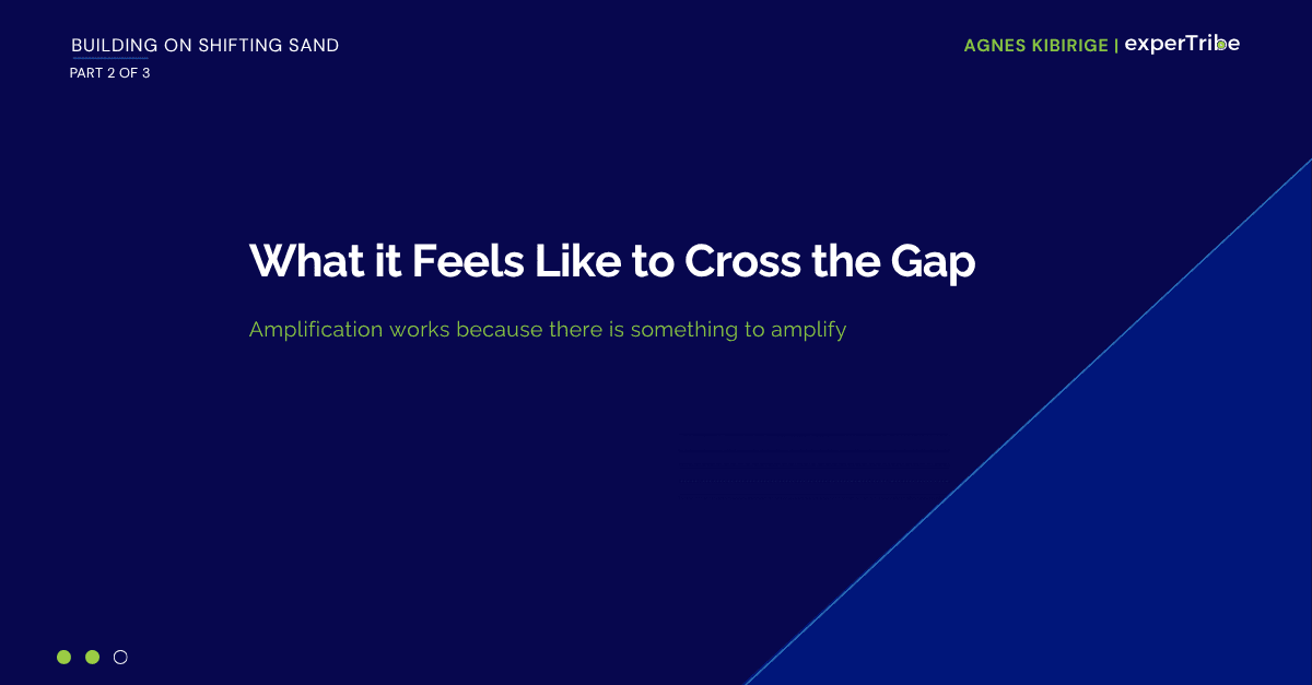 What it Feels Like to Cross the Gap